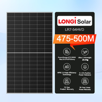 Panneau solaire bifacial double vitrage monocristallin Longi Hi-MO X10 LR7-54HVD de marque Tier 1, 475W 480W 485W 490W 495W 500W
