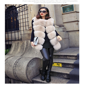 <span class=keywords><strong>Gilet</strong></span> en fausse fourrure de renard chaud, vente chaude 2025, nouvelle version longue, version coréenne de manteau <span class=keywords><strong>fin</strong></span>, fabricants en gros - Product Image 2