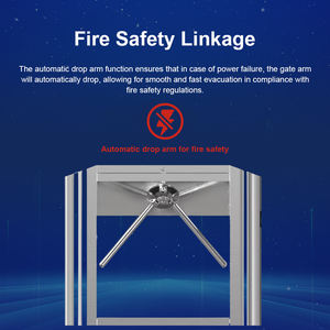 بوابة دوارة ذكية معتمدة من CE بسرعة 30 شخصًا في الدقيقة مع تقنية RFID/الرمز الشريطي/التعرف على الوجه مقاومة للماء - Product Image 4