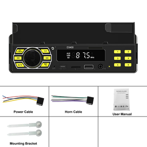 เครื่องเล่น MP3 ในรถยนต์ Podofo แบบ Single Din พร้อมที่วางโทรศัพท์มือถือ วิทยุติดรถยนต์ 12V ไฟหลากสี /BT/SD/AUX-IN/FM - Product Image 6