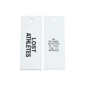 white recycled cardboard swing tags custom logo price tags for handbag shoes clothing hat jeans with UV printing - Product Image 2