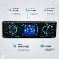 Lecteur multimédia de voiture 1 DIN haute puissance VX-1668 7388IC avec écran LCD, radio stéréo Bluetooth, prix d'usine, vente en gros, garantie 1 an