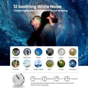 Proyector de Luz Nocturna 2024 con Cambio de Color, Nebulosa, Aurora, Cielo Estrellado, Música, Galaxia, para Hogar, Fiestas, Dormitorio, Regalos - Product Image 5