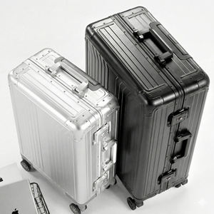 <span class=keywords><strong>Maleta</strong></span> de <span class=keywords><strong>Cabina</strong></span> de Aluminio Negro Mate, 20'' 24'', con Ruedas, Resistente, Unisex, para Viajes de Negocios - Product Image 1