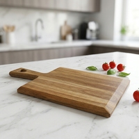 Planche à découper en bois d'acacia, accessoire pour cuisine, planche à fromage pour pizza et fromage, avec poignée en design