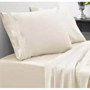 <b>Double</b> Sheet Set 2000 Thread Count Microfiber Soft Home <b>Bedding</b> 5 Sets Solid Color <b>Stitched</b> Simple Style - Product Image 3