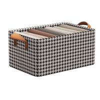 Organisateur de placard quotidien flexible en tissu non tissé, panier de rangement avec poignée pour vêtements, tiroir de rangement pour la maison