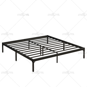 Khung giường thép đơn có thể điều chỉnh kích thước với ngăn chứa đồ phía dưới, cấu trúc sắt kim loại KD, tiết kiệm không gian cho phòng ngủ hoặc khách sạn - Product Image 6