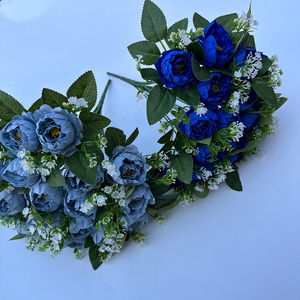 18 têtes de pivoines artificielles de 40 cm, bleues, rouges, orange, blanches, grands bouquets de <span class=keywords><strong>fleurs</strong></span> de pivoine - Product Image 6