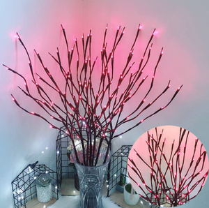 Lampes LED en forme de branche de bouleau blanches, 20 LED, fonctionnant sur piles, flexibles, pour la décoration de Noël, de mariages, de fêtes à domicile et de tables - Product Image 3
