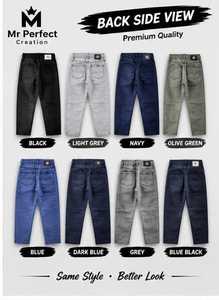 Jeans de Mezclilla con Corte Clásico Regular, Diseño Liso, Cintura Elástica con Cordón, Bolsillos Cargo Funcionales y Tela Resistente - Product Image 3