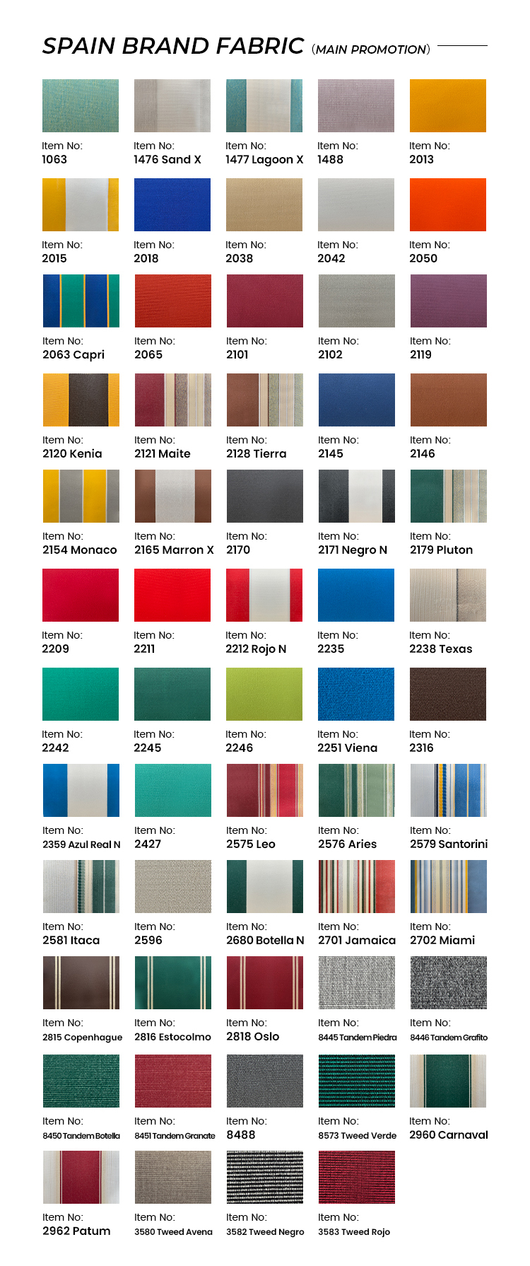 Espagne Marque Tissu Couleur