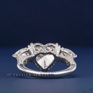 14K Solid Gold Lab Created <b>Diamond</b> <b>Ring</b> for Women Elegant Sparkling Synthetic <b>Diamond</b> <b>Ring</b> Fine Jewelry Gift for Anniversary - Product Image 3