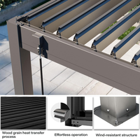 Systèmes de persiennes motorisées réglables Smart Living, pergola bioclimatique en aluminium pour jardin, balcon, espaces extérieurs confortables
