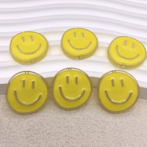 Perles rondes transparentes à motif visage souriant effet goutte d'huile pour la fabrication de breloques de téléphone et de sacs DIY |   Accessoires d'artisanat - Product Image 5