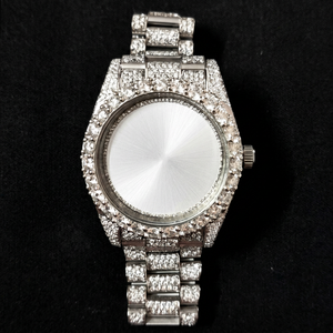 Montre pour homme de luxe de haute qualité NYC DIAMOND EMPIRE, boîtier carré en acier inoxydable de 41 mm, mouvement mécanique analogique, bouton poussoir - Product Image 1