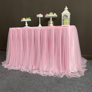 Tableware Tablecloth Wedding Banquet Table Tulle Table Skirt Elastic Mesh Table <strong>Top</strong> Accessories Decoration - Product Image 6