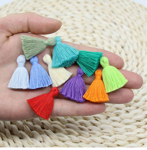 Ingrosso 3cm di cotone con nappine <span class=keywords><strong>pomponi</strong></span> per abbigliamento Mini frangia decorativa per camicette tende tessuti per la casa - Product Image 3