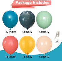 Ballons Feile Boho Brillants Arc-en-ciel 60 Pièces Rétro Bleu Teal Rose Poudré Orange Jaune Vert Sauge Thanksgiving Automne Bébé