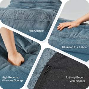 Canapé moderne et confortable, canapé de détente, canapé chenille, fauteuil en mousse à mémoire de forme, pouf pour salon, tatami, balcon, fauteuil de salon - Product Image 6