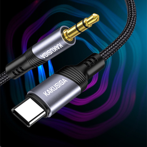 สายเคเบิลเสียงแบบถัก KAKUSIGA รุ่นใหม่ Type C เป็น 3.5 มม. ความยาว 1 เมตร สายสัญญาณเสียงโทรศัพท์มือถือ หัวแปลง USB C เป็น Aux - Product Image 6