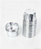 Papier sulfurisé métallisé argenté brillant, qualité alimentaire, imperméable, résistant à la chaleur, compatible four, pour cupcakes et muffins, idéal pour les fêtes