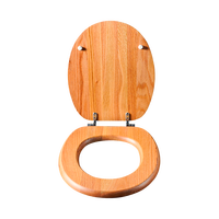 Abattant de toilettes en PVC style chêne, design moderne, charnière en alliage de zinc, fermeture douce, taille standard européenne pour salles de bain, vente en gros