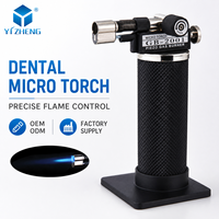 YIZHENG Allume-gaz de cuisine extérieure au butane, torche à flamme bleue, briquet à jet rechargeable pour cigarettes et cigares