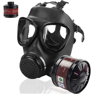 Anti cloruro di idrogeno-polvere-gas FMJ05 PC Silicone 40mm filtro a carbone attivo maschera antigas Full Face