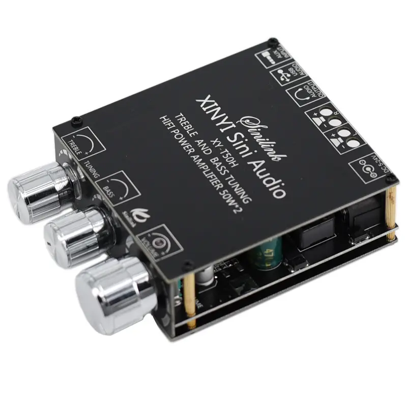 XY-T50H TPA3116D2 2*50 Вт BT 5,0 сабвуфер усилитель доска 2,0 канала высокой мощности аудио стерео AUX USB усилитель/комбо басовый