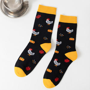 ถุงเท้ายาวสำหรับผู้ชายถุงเท้ายาวผ้าฝ้ายวันขอบคุณพระเจ้างานออกแบบได้ตามต้องการธีมไก่งวงอบแบบตลกงานออกแบบได้ตามต้องการสำหรับ KT400 - Product Image 4