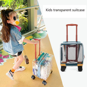 <span class=keywords><strong>Maleta</strong></span> <span class=keywords><strong>Escolar</strong></span> con Ruedas para Niños, Unisex, Transparente, de PVC, Impermeable, de 20 Pulgadas, con Logotipo Personalizado - Product Image 2