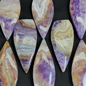 Pierre d'énergie naturelle de 300-400g, pierre de guérison Feng Shui, améthyste violette polie en forme de fleur, agate, cristal en forme de goutte, artisanat écologique - Product Image 6