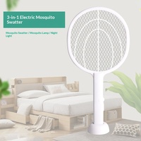 Raquette anti-moustiques électrique rechargeable, fournie directement par le fabricant, pour usage domestique estival, lumière violette, longue autonomie de la batterie, non toxique