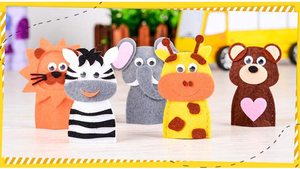 Venta al por mayor hecho a mano Diy adultos niños historias de vida felpa Woodland Animal fieltro marionetas de dedo Primer kit de costura - Product Image 2