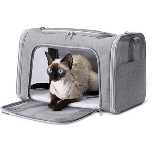 Bolsa de Transporte para Gatos, Suave, para Viajes en Avión, Portátil, Transpirable, para Gatos Pequeños y Medianos, Cachorros - Product Image 1