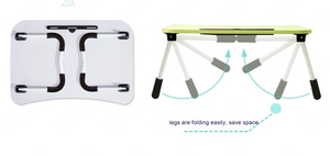 Gấp MDF Chất Liệu Giường Bảng <span class=keywords><strong>Reading</strong></span> Chủ Bữa Sáng Phục Vụ Giường Khay Với Tablet Slots & Cup Chủ Cho Giường/Sofa - Product Image 5