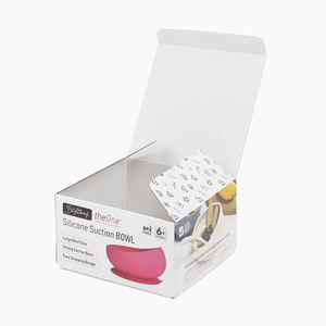 Emballage en carton écologique, boîte pliante rigide personnalisée, impression couleur, vaisselle biodégradable - Product Image 1