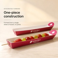 Barquettes jetables en carton pour aliments, impression personnalisée pour hot-dogs, corn-dogs, tanghulu, nachos, frites et snacks