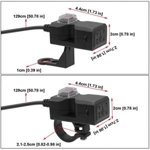 Charge rapide 3,1a pour moto, <span class=keywords><strong>téléphone</strong></span> portable, double usb, étanche, <span class=keywords><strong>avec</strong></span> interrupteur, 2 ports usb, nouveau - Product Image 6