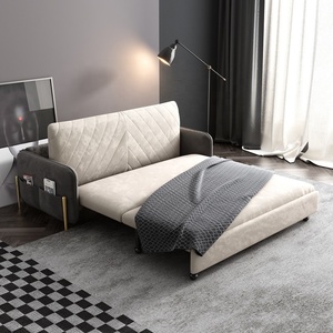 Sillón Cama Plegable de Madera Moderno, Sofá Cama de Tres Plazas, Diván Multifuncional para Sala de Estar - Product Image 3