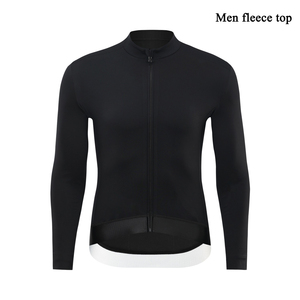 Haute-élastique Racing chaud polaire longue veste respirant léger vélo de route combinaison de cyclisme avec fermeture éclair complète pour le printemps et l'automne - Product Image 6