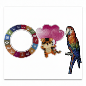 Etiqueta de parche tejida con estampado - Product Image 1