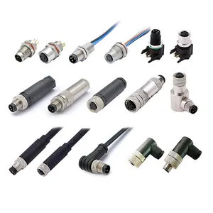 Conector de cable impermeable IP67 IP68, circular, hembra, macho M8 M12 2 3 4 5 8 12 17 PIN