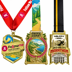 Médailles de Sport Personnalisées Marathon 42K 21K Défi Alpin Alliage de Zinc 3D Émail Récompenses Finisseur - Product Image 4