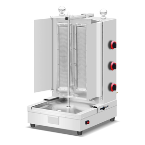 Machine à griller au gaz en acier inoxydable pour <span class=keywords><strong>restaurant</strong></span>, gril à shawarma au propane, gril vertical pour kebab, équipement de cuisine avec 3 brûleurs - Product Image 4