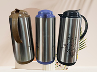 Bouteille isotherme en verre incassable de 3,2 L avec isolation thermique de 24 à 48 heures, bouchon à paille rabattable, adaptée aux enfants