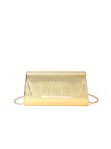 Bolso de Mano Cuadrado Retro Dorado Bell, de Cuero PU, con Cadena Metálica, para Eventos Nocturnos, con Correa Cruzada, para Mujer, Brillante, para Fiestas, Bodas y Graduaciones - Product Image 3
