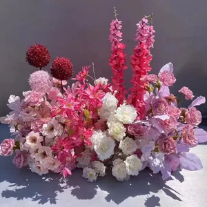 SPR buket bunga pengantin Bespoke, persediaan pengaturan bunga pernikahan, tanaman buatan, lengkungan bunga dekoratif, gerbang bulan Mandap
