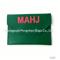 Sac de rangement pour Mahjong en cuir synthétique bleu roi, magnétique, étanche, pliable, avec porte-cartes, accessoire de table de jeu portable